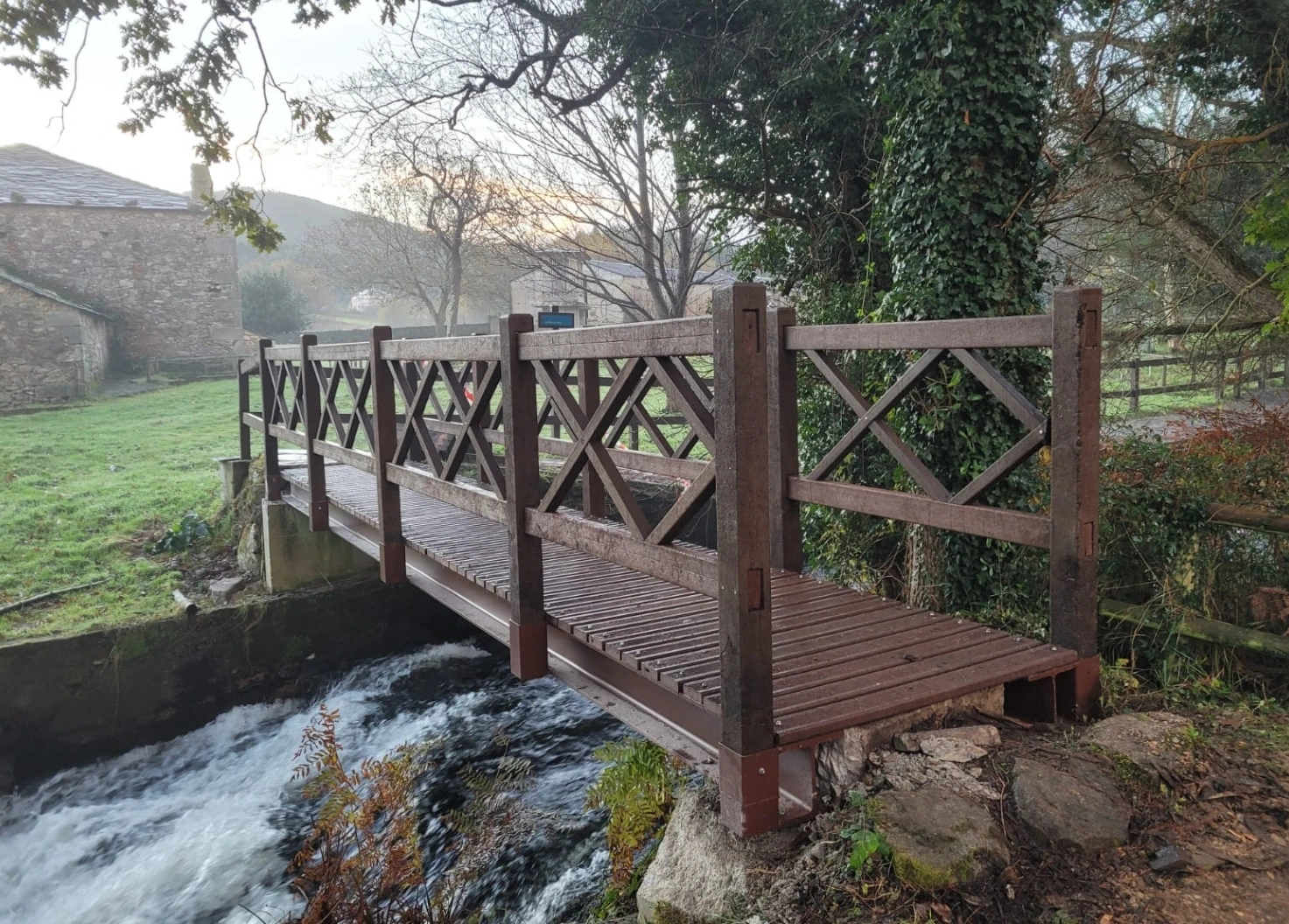 Puente construido con material Solteco